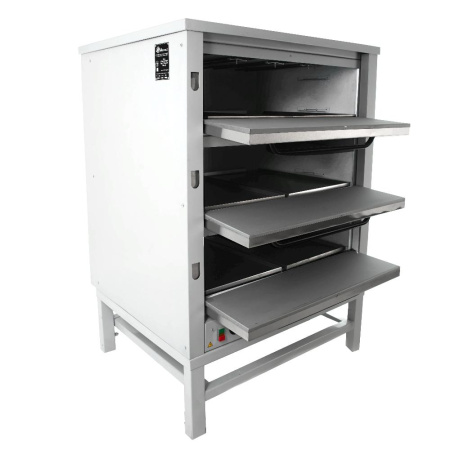 Хлебопекарная ярусная печь ХПЭ-500 (нерж.) в обрешетке